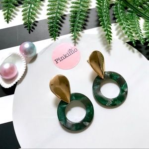 Ring Drop Acrylic Earrings